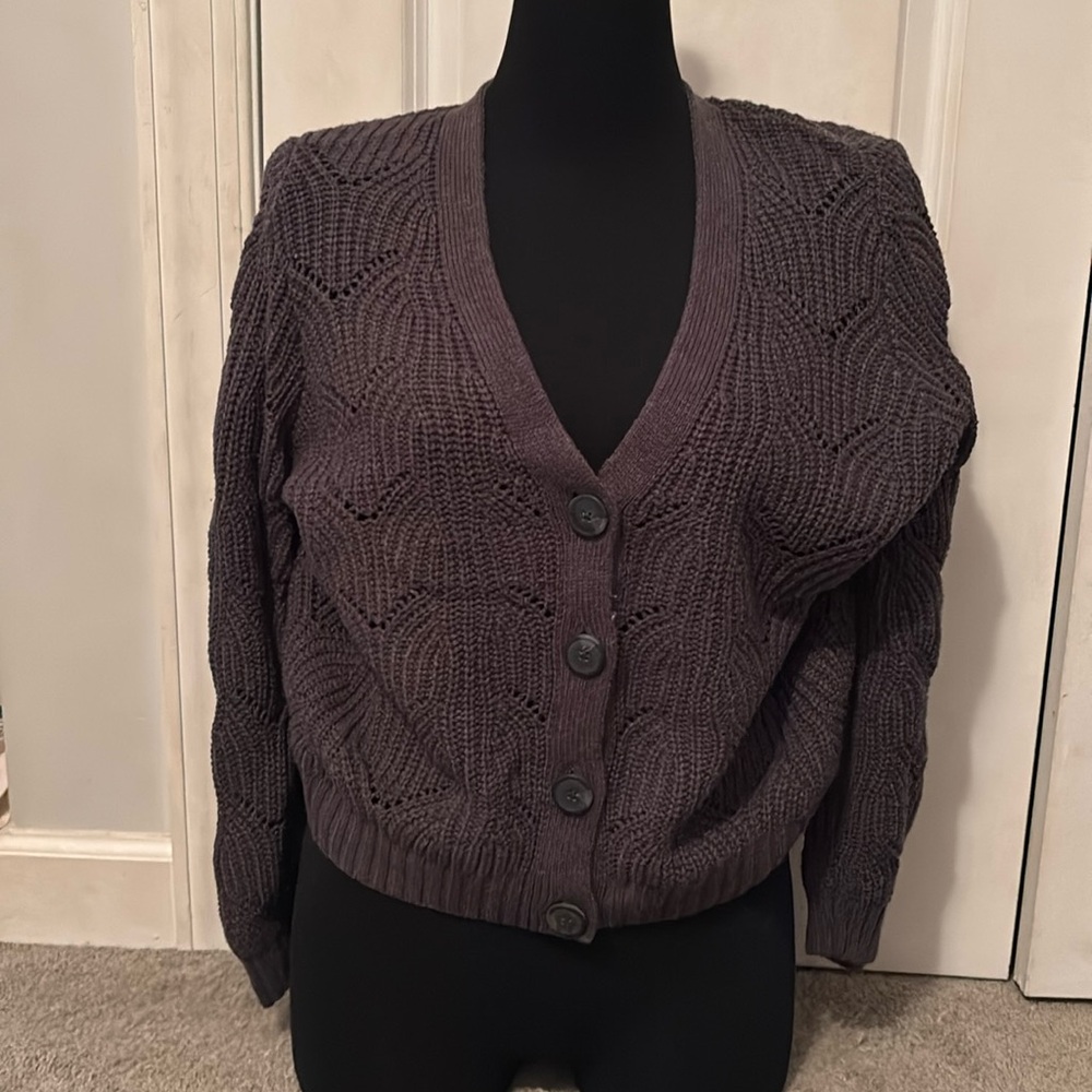 Gray cardigan